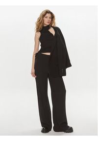 Brave Soul Top LV-69MACIE Czarny Slim Fit. Kolor: czarny. Materiał: bawełna, syntetyk