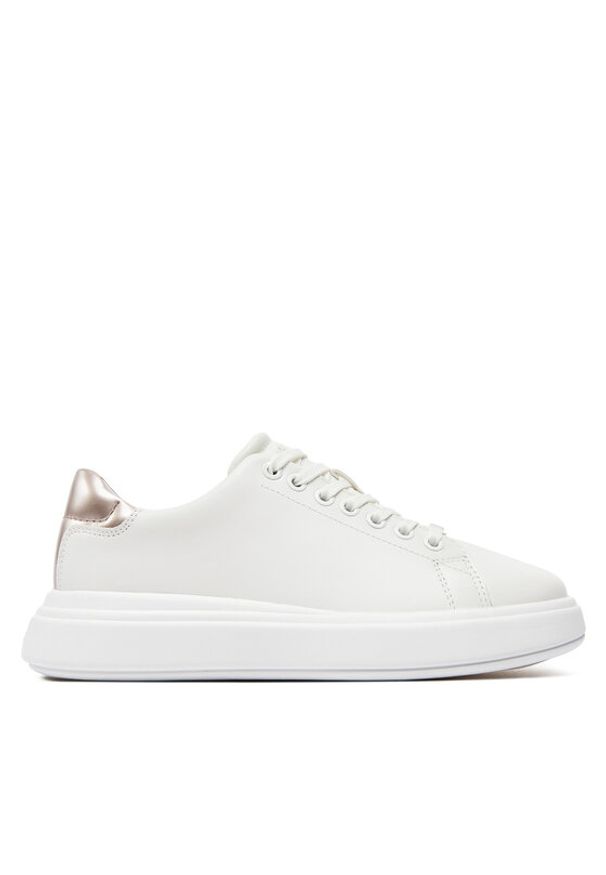 Calvin Klein Sneakersy Cupsole Lace Up Leather HW0HW01987 Biały. Kolor: biały