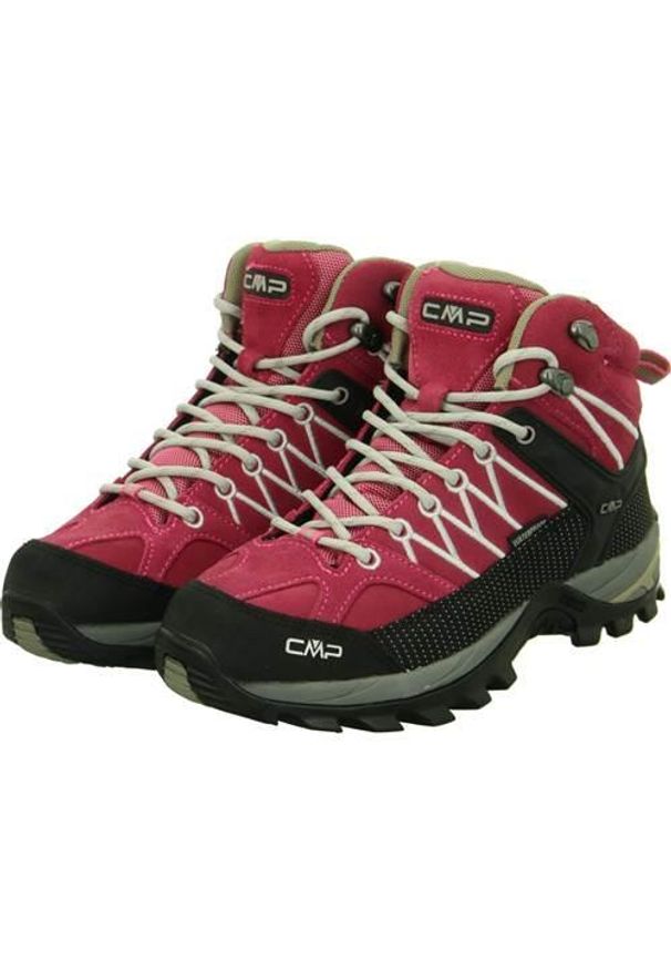Buty trekkingowe damskie CMP Rigel Mid. Wysokość cholewki: za kostkę. Zapięcie: sznurówki. Kolor: wielokolorowy. Materiał: materiał, skóra, syntetyk. Szerokość cholewki: normalna