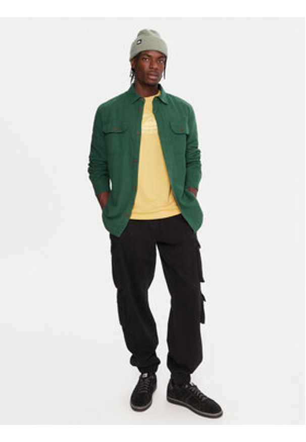 Quiksilver Koszula Husson EQYWT04668 Zielony Regular Fit. Kolor: zielony. Materiał: bawełna