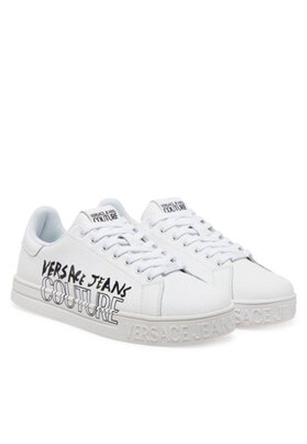 Versace Jeans Couture Sneakersy 78YA3SKC Biały. Kolor: biały. Materiał: skóra