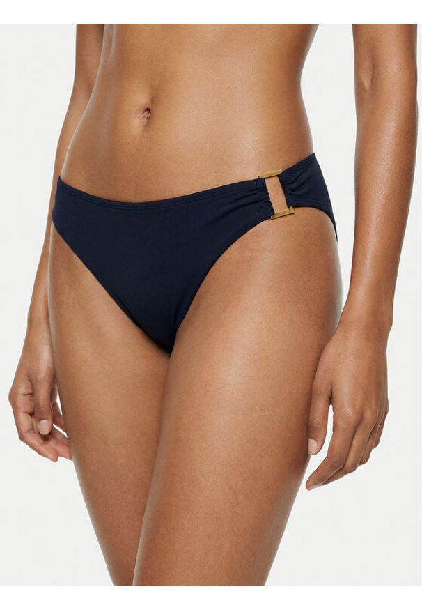 Lauren Ralph Lauren - LAUREN RALPH LAUREN Dół od bikini 20601051 Granatowy. Kolor: niebieski. Materiał: syntetyk