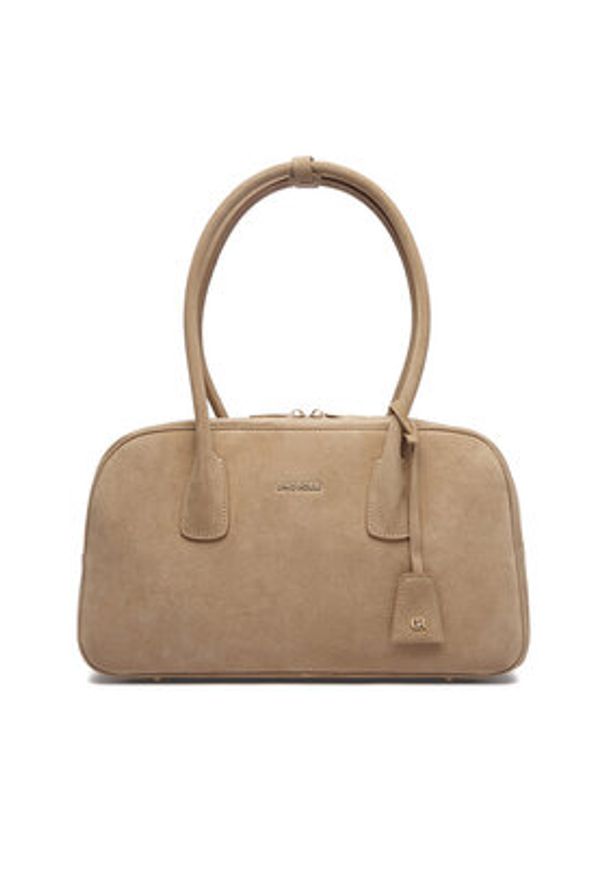 Gino Rossi - GINO ROSSI Torebka EO-LA482-7019-2 Beżowy. Kolor: beżowy. Materiał: zamszowe, skórzane