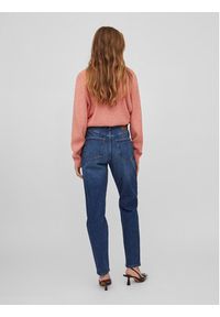 Vila Jeansy Naomi 14080820 Granatowy Mom Fit. Kolor: niebieski