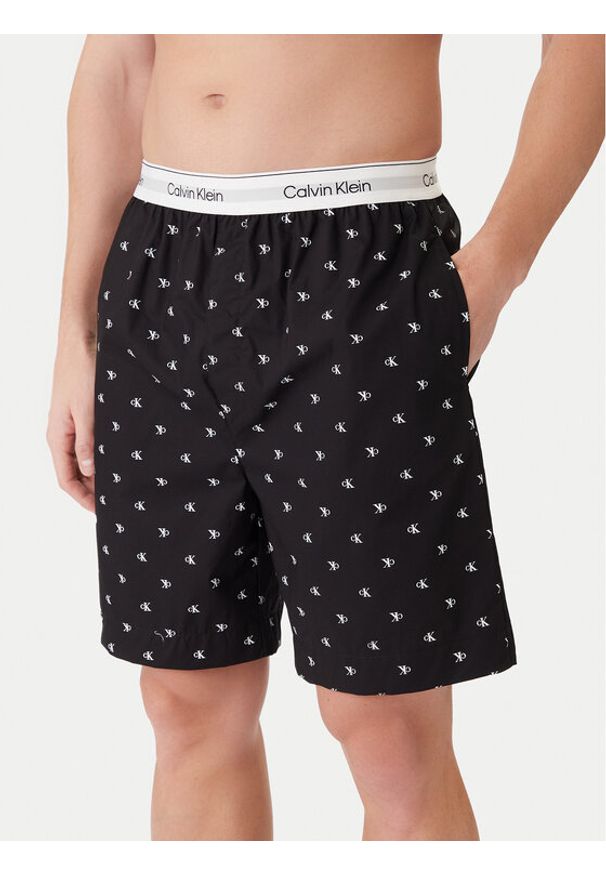 Calvin Klein Underwear Szorty piżamowe LV00NM2832 Czarny Regular Fit. Kolor: czarny. Materiał: bawełna