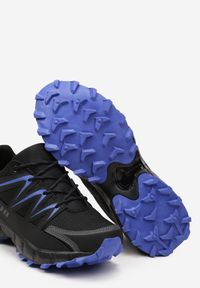 Born2be - Czarno-Niebieskie Sznurowane Buty Sportowe Sneakersy na Grubej Podeszwie Moalla. Zapięcie: sznurówki. Kolor: czarny. Sport: turystyka piesza #2
