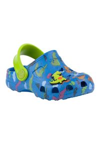 Sandały Coqui Little Frog 92800555188 niebieskie. Nosek buta: otwarty. Kolor: niebieski. Materiał: materiał, guma. Sezon: lato
