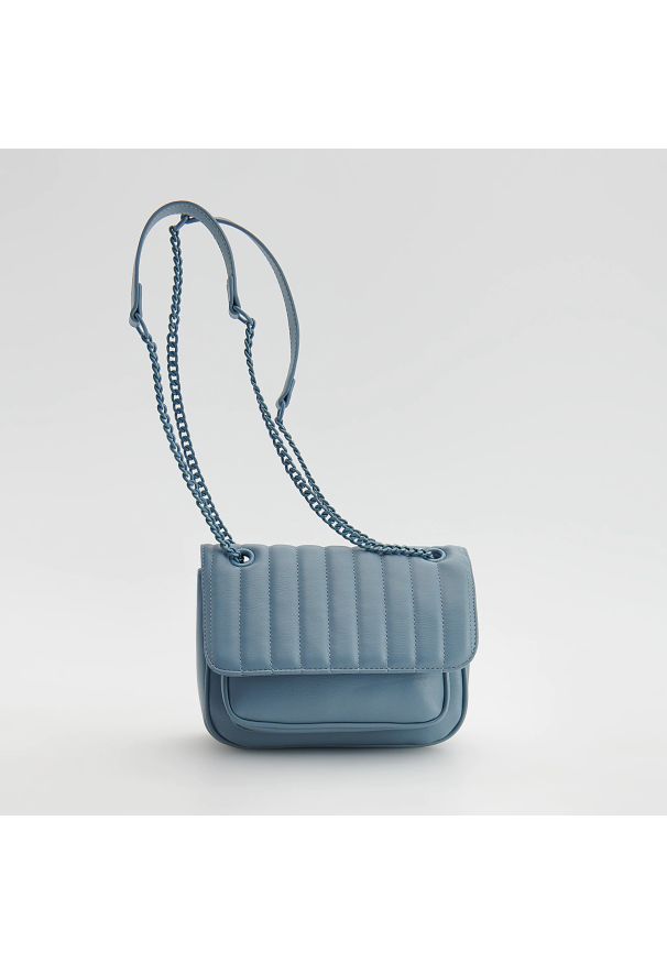 Reserved - Pikowana torebka - Niebieski. Kolor: niebieski. Materiał: pikowane
