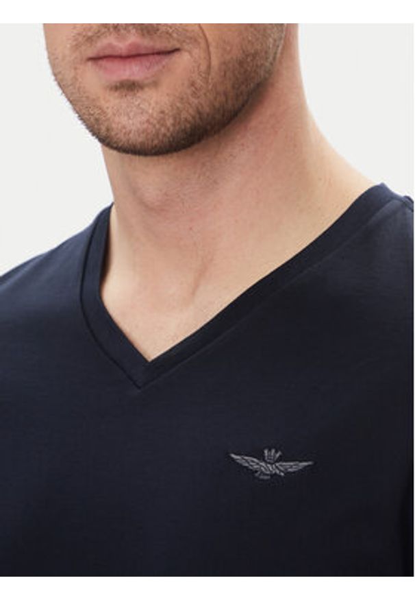 Aeronautica Militare T-Shirt 251TS2418J683 Granatowy Regular Fit. Kolor: niebieski. Materiał: bawełna
