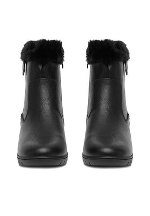 Clara Barson Botki CEO-RE23F677-5 Czarny. Kolor: czarny. Materiał: skóra, materiał