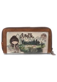 Brązowy Elegancki Portfel Damski Anekke. Kolor: brązowy. Materiał: skóra ekologiczna #1