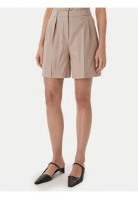 Hugo - HUGO Top Copale 50560007 Beżowy Slim Fit. Kolor: beżowy. Materiał: bawełna #1