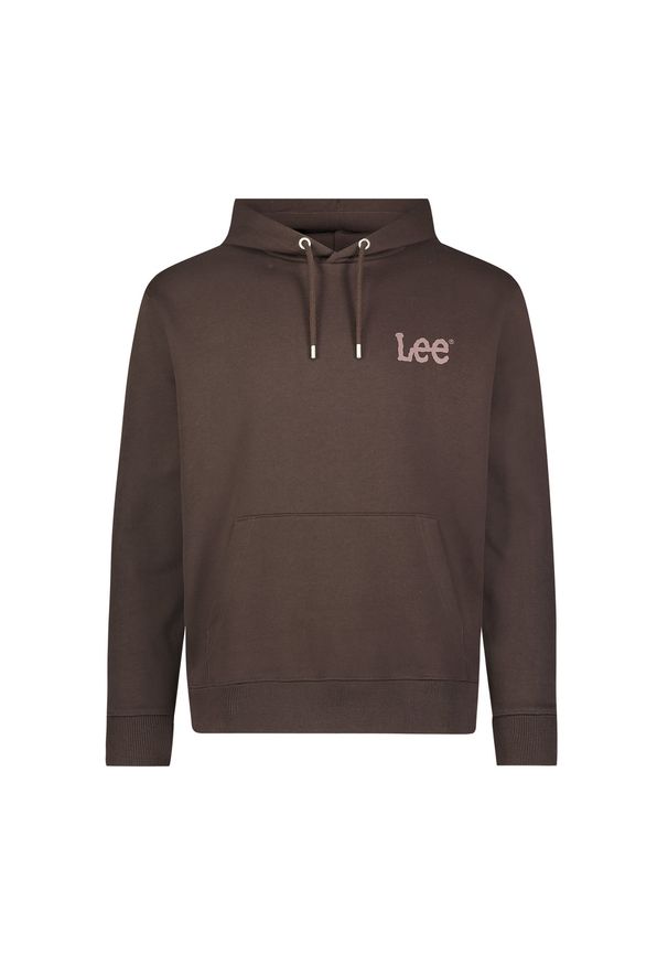 Lee - LEE MĘSKA BLUZA Z KAPTUREM WOBBLY LEE HOODIE ESPRESSO 112358005 LM54007765. Typ kołnierza: kaptur