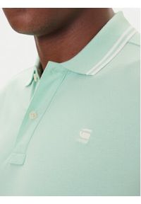 G-Star RAW - G-Star Raw Polo Dunda D17127-5864 Zielony Slim Fit. Typ kołnierza: polo. Kolor: zielony. Materiał: bawełna #5