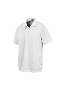 SPIRO - Koszulka Polo Dla Dorosłych Unisex Performance AirCool. Typ kołnierza: polo. Kolor: biały