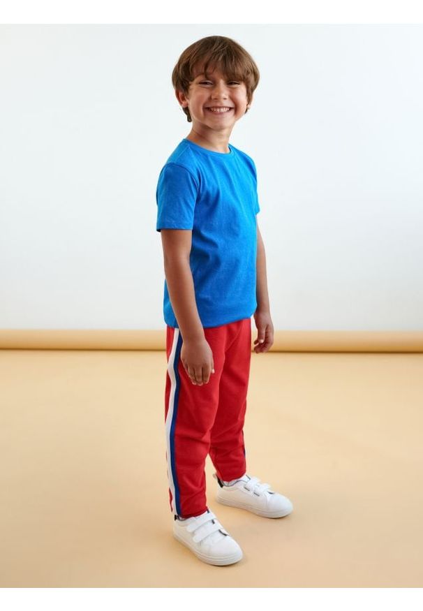 Sinsay - Spodnie dresowe jogger - czerwony. Kolor: czerwony. Materiał: dresówka