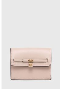 MICHAEL Michael Kors portfel skórzany damski kolor różowy. Kolor: różowy. Materiał: skóra