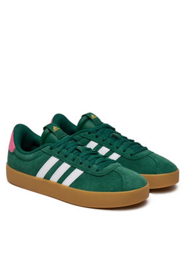 Adidas - adidas Sneakersy VL Court 3.0 JP7538 Zielony. Kolor: zielony. Materiał: zamsz, skóra