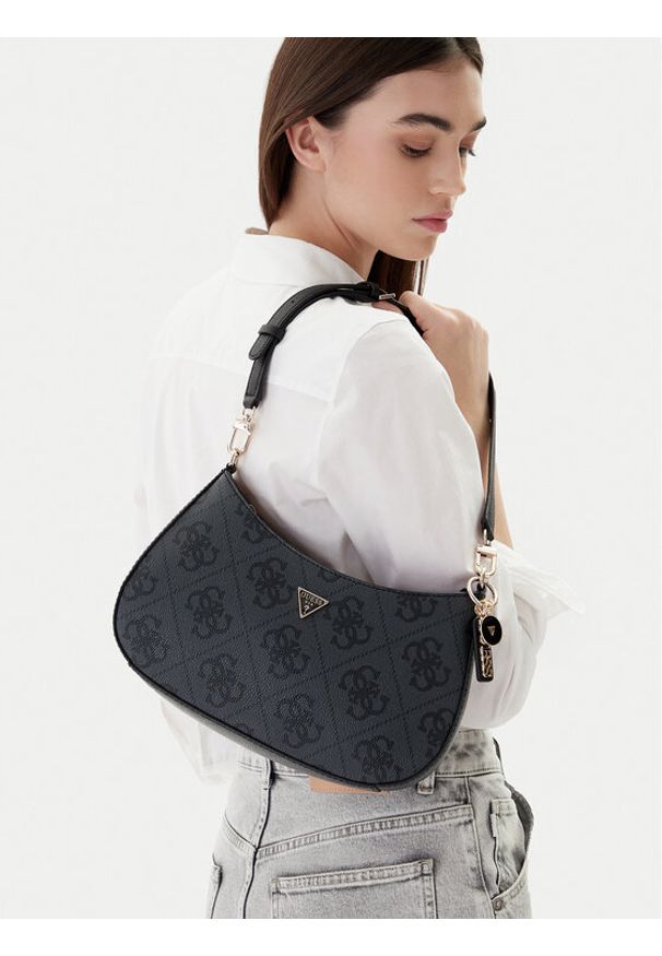 Guess Torebka 180227 Czarny. Kolor: szary. Materiał: skórzane