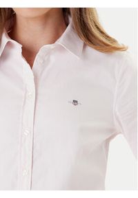 GANT - Gant Koszula Shield 4300141 Różowy Slim Fit. Kolor: różowy. Materiał: bawełna #4