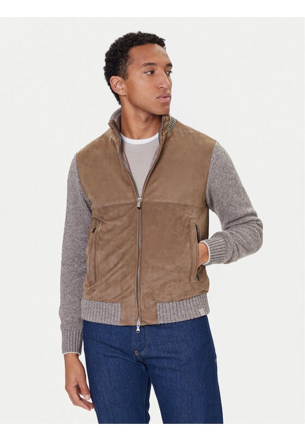 PAUL & SHARK - Paul&Shark Kurtka przejściowa 15311218 Brązowy Regular Fit. Kolor: brązowy. Materiał: wełna