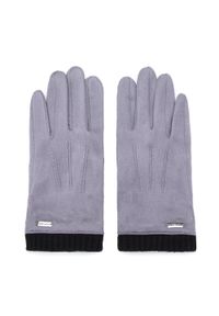 Wittchen - Męskie rękawiczki z ukośnym przeszyciem i ściągaczem szare. Kolor: szary. Materiał: poliester. Styl: elegancki #4