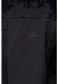 adidas Originals bluza dwustronna męska kolor czarny wzorzysta. Kolor: czarny. Materiał: polar, materiał #7