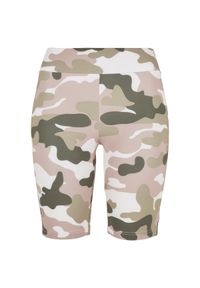 Spodenki kolarskie dla kobiet Urban Classics high waist camouflage tech. Stan: podwyższony. Kolor: różowy. Długość: krótkie. Sport: kolarstwo #1