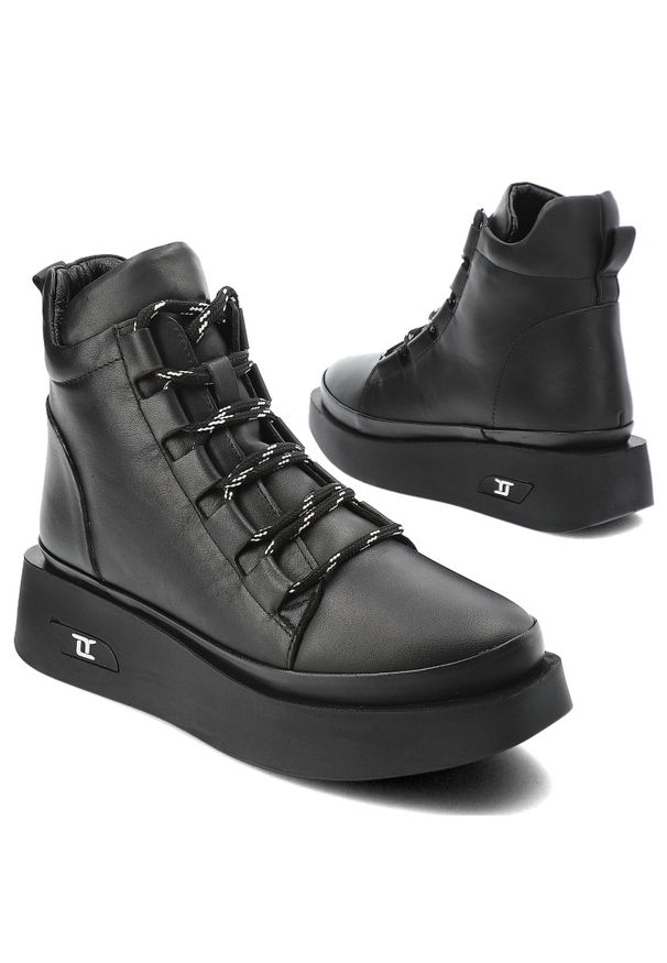 Czarne Botki Artiker Ocieplane Obuwie Damskie. Okazja: na co dzień. Kolor: czarny. Materiał: jeans, skóra. Obcas: na obcasie. Styl: casual, elegancki. Wysokość obcasa: średni