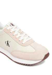 Calvin Klein Jeans Sneakersy Runner Laceup Mg Nylon Mix YW0YW01828 Écru. Materiał: materiał #6