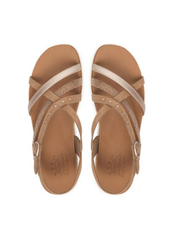 skechers - Skechers Sandały Desert Kiss Low 114713/TPE Brązowy. Kolor: brązowy. Materiał: skóra