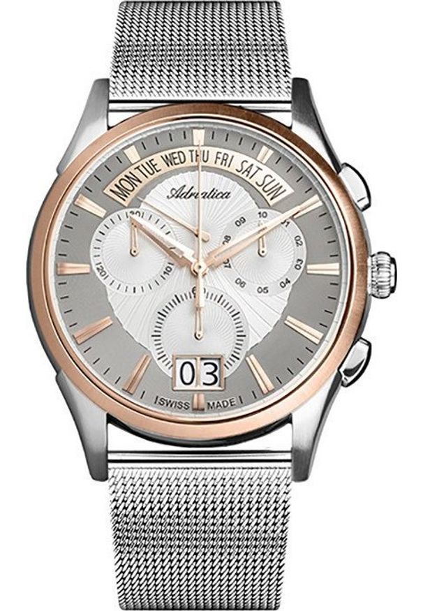 Zegarek Adriatica Zegarek męski Adriatica A1193.R113CH srebrny. Kolor: srebrny