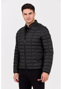 Diesel - DIESEL Czarna pikowana męska kurtka W-PILOT, Rozmiar 54. Okazja: na co dzień. Kolor: czarny. Materiał: poliester. Długość rękawa: długi rękaw. Długość: długie. Wzór: bez wzorów. Styl: elegancki, casual, klasyczny #3