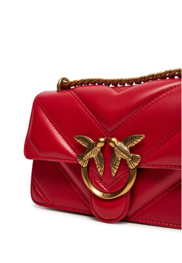 Pinko - PINKO Torebka Love One Mini Light Cl 104550 A26Z Czerwony. Kolor: czerwony. Materiał: skórzane
