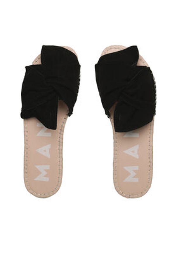 Manebi Espadryle Sandals With Knot K 1.0 JK Czarny. Kolor: czarny. Materiał: skóra, zamsz