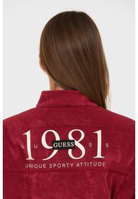 Guess - GUESS Bordowa damska kurtka, Rozmiar L. Kolor: czerwony. Długość: krótkie #9