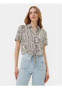 Vero Moda Koszula Menny 10303694 Beżowy Relaxed Fit. Kolor: beżowy. Materiał: wiskoza