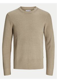 Jack & Jones - Jack&Jones Sweter Perfect 12257771 Beżowy Regular Fit. Kolor: beżowy. Materiał: bawełna #4