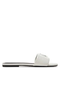 Calvin Klein Jeans Klapki Flat Sandal Slide Mg Met YW0YW01348 Biały. Kolor: biały