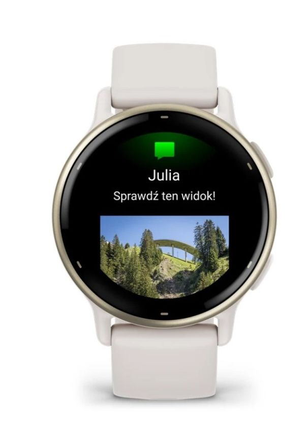 GARMIN - Garmin Vivoactive 5 kremowo-złoty. Rodzaj zegarka: cyfrowe. Kolor: złoty, kremowy, wielokolorowy. Styl: casual, sportowy