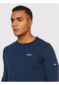 Pepe Jeans Longsleeve Original Basic 2 PM508211 Granatowy Slim Fit. Kolor: niebieski. Materiał: bawełna. Długość rękawa: długi rękaw #3