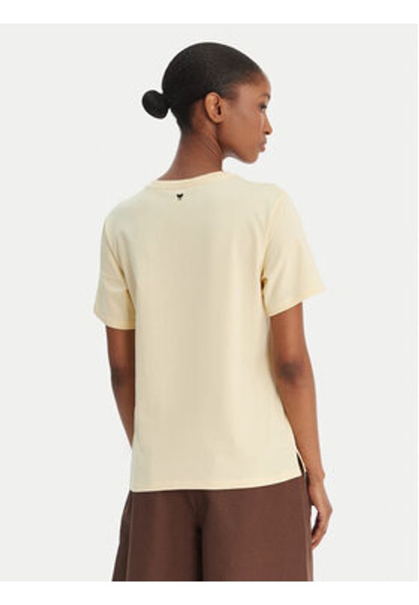 Weekend Max Mara T-Shirt Bora 2615971042 Żółty Regular Fit. Kolor: żółty. Materiał: bawełna