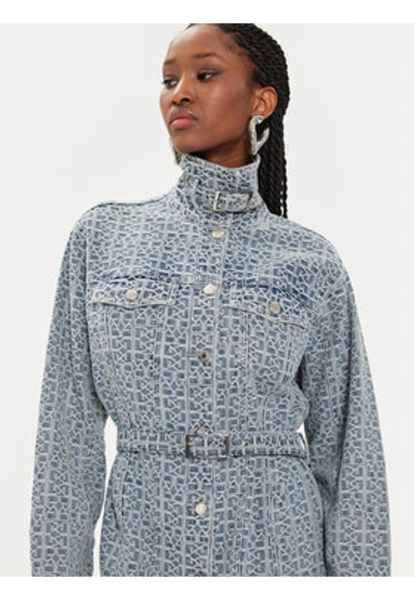 GESTUZ - Gestuz Sukienka jeansowa Nila 10908695 Niebieski Relaxed Fit. Kolor: niebieski. Materiał: bawełna