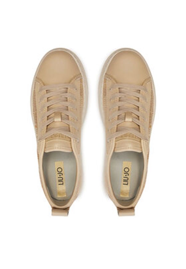 Liu Jo Sneakersy Cleo BF4031 P0102 Beżowy. Kolor: beżowy. Materiał: skóra