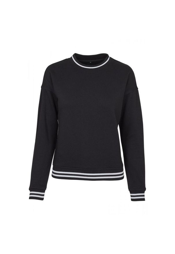 BUILD YOUR BRAND - Sweter Damski Oversized College. Kolor: biały, wielokolorowy, czarny
