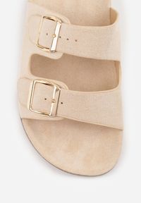 Renee - Beżowe Klapki Dorinore. Okazja: na co dzień. Kolor: beżowy. Styl: casual #6