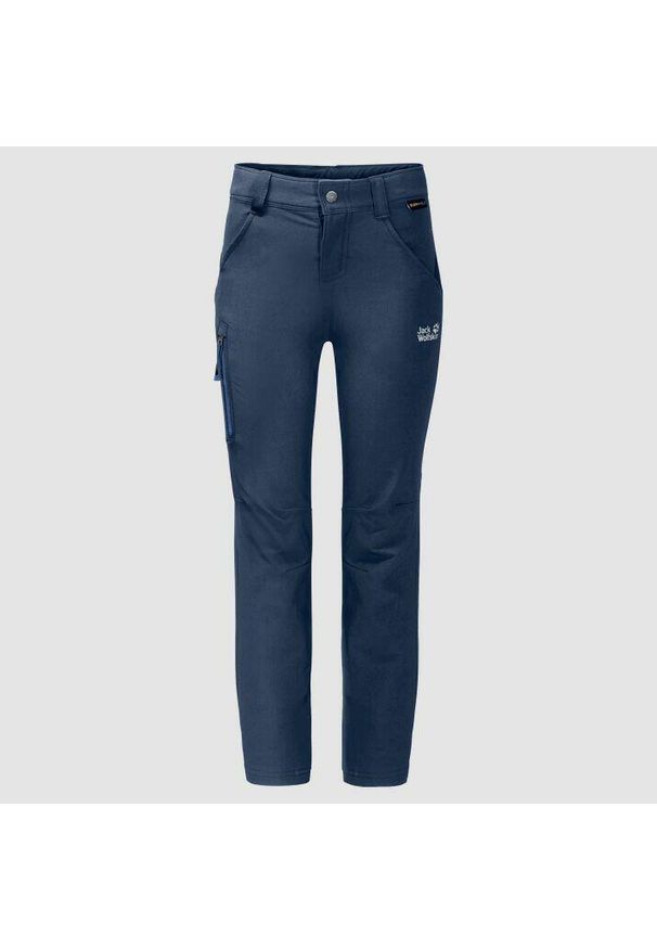 Spodnie dziecięce Jack Wolfskin activate. Kolor: niebieski. Materiał: elastan, poliamid. Sezon: lato. Sport: turystyka piesza