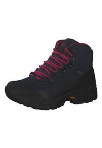 Buty trekkingowe damskie CMP Dhenieb. Wysokość cholewki: za kostkę. Zapięcie: sznurówki. Kolor: niebieski, czarny, wielokolorowy. Materiał: skóra, materiał, syntetyk, guma, zamsz. Szerokość cholewki: normalna. Styl: sportowy