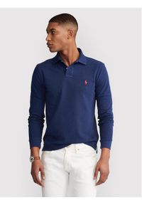 Polo Ralph Lauren Polo 710681126038 Granatowy Slim Fit. Typ kołnierza: polo. Kolor: niebieski. Materiał: bawełna