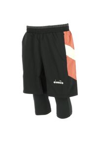 Diadora - Spodenki krótkie męskie DIADORA POWER SHORTS BE ONE. Kolor: czarny. Długość: krótkie